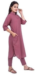 Ladies Plain Pant Suit