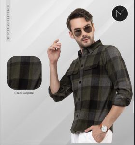 Mens Woolen Check Shirt