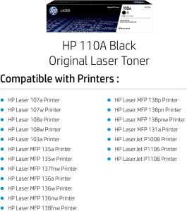 Black Toner Cartridges HP 110