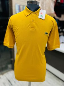 Mustard Cotton Men T-Shirt