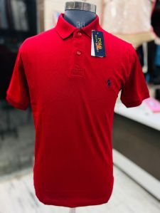 Red Cotton Men T-Shirt