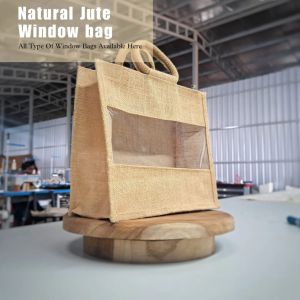 Natural Jute Window Bag
