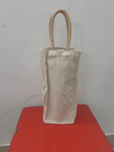 White Jute Bottle Bag