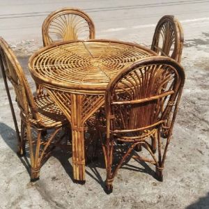 4 Seater Bamboo Dining Set