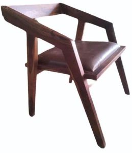 Mid Back Wooden Cushion Chair