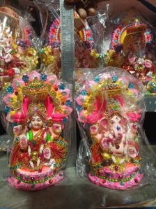 handcrafted terracotta ganesh laxmi idols