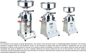 1 HP Round Table Top Domestic Flour Mill