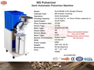 3 HP Mild Steel Pulverizer Machine