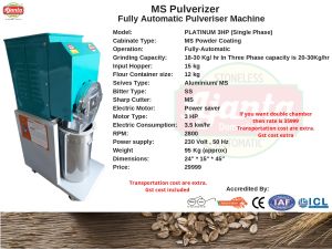 3 HP Mild Steel Pulverizer Machine