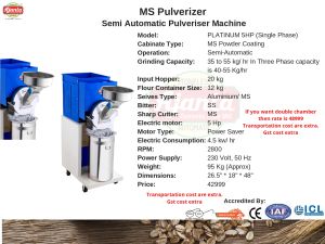 3 HP Mild Steel Pulverizer Machine