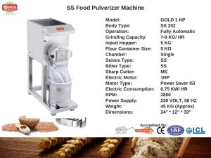 3 HP Stainless Steel Fully Automatic Pulverizer Machine