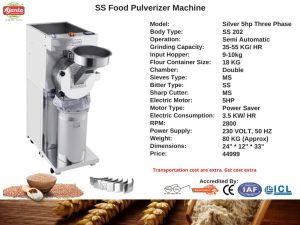 3 HP Stainless Steel Fully Automatic Pulverizer Machine