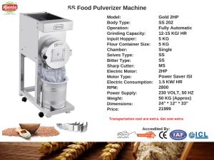 5 HP Stainless Steel Pulverizer Machine