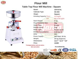 Stainless Steel ATR-1 Ruby Table Top Flour Mill Machine