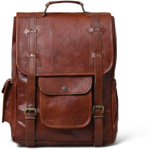 Leather Laptop Backpack