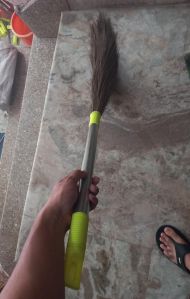 Grass Broom with Steel Handle