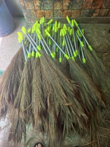 Grass Broom with Steel Handle