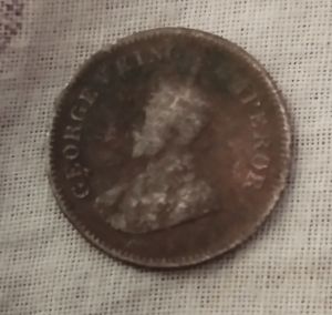 1936 One Quarter Anna Coin