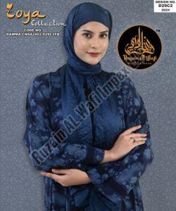 D29 C2 Women Printed Semi Abaya