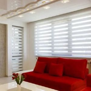 White Zebra Window Blinds