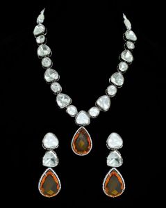 Diamond Polki Necklace Set