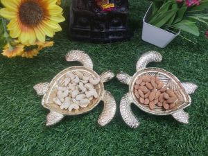 Aluminium Tortoise Shape Snack Platter