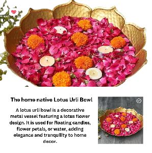 home decor lotus urli bowl