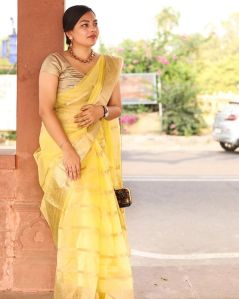 Banarasi Dyeable Organza Silk Fancy Saree