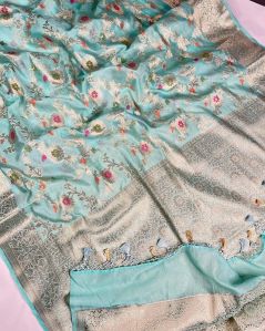 Banarasi Semi Georgette Jal Shree Saree