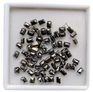 7-5 mm Emerald Cut Black Diamond