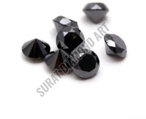 7mm Round Cut Black Diamond