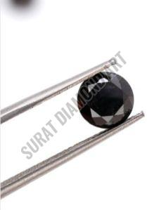 7mm Round Cut Black Diamond