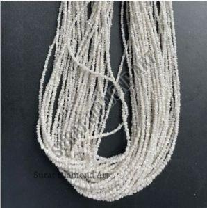 White Uncut Diamond Beads