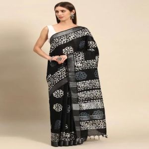 Batik Printed Cotton Saree