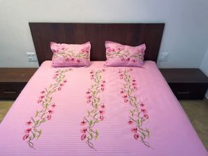 Cotton Embroidered Double Bedsheet