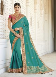 Embroidered Silk Saree