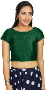 AF2849 Ladies Fancy Bottle Green Blouse