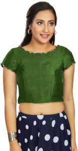 AF2853 Ladies Fancy Green Blouse