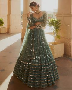 AF5002 Ladies Wedding Wear Chinnon Lehenga Choli