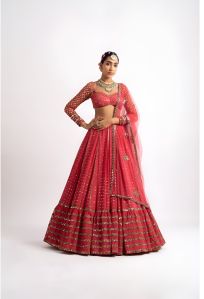 AF5004 Ladies Wedding Wear Chinnon Lehenga Choli Collection