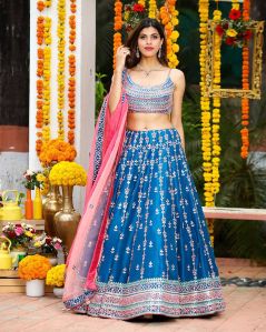 AF5085 Ladies Blue Fancy Lehenga Choli