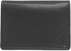 Kara Black Leather Card Holder for Men and Women