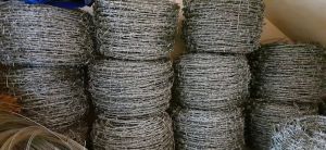 Silver Gi Barbed Fencing Wire