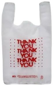 W Cut Printed Plastic Carry Bag