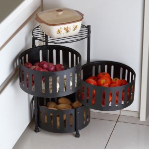 Round Fruit & Vegetable Kitchen Trolley