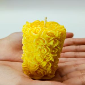 Yellow Rose Pillar Candle
