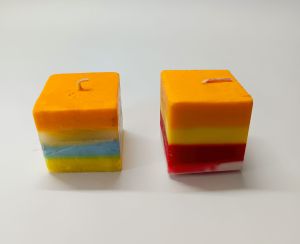 Multicolor Square Pillar Candle