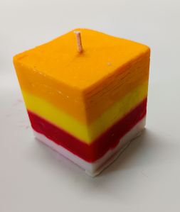 Multicolor Square Pillar Candle