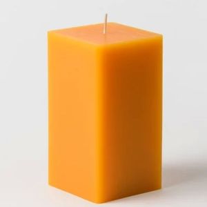 Orange Square Pillar Candle