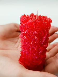 Red Rose Pillar Candle